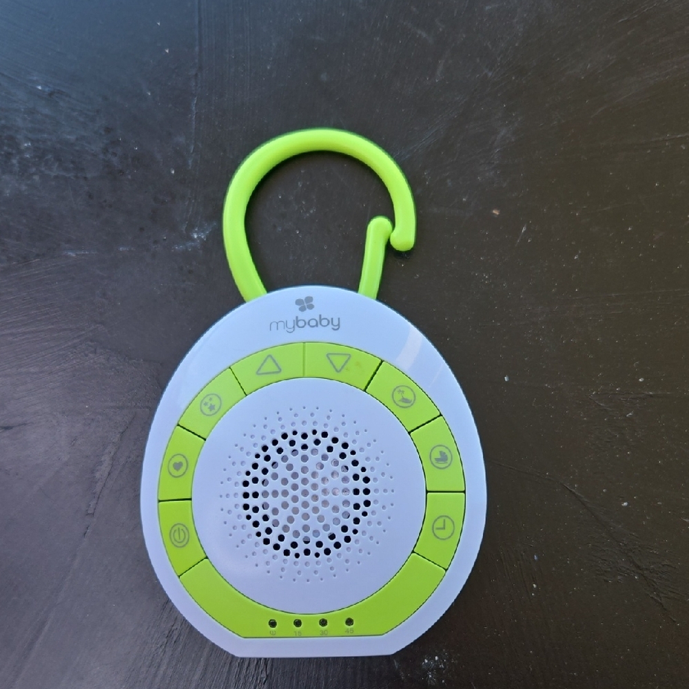 MyBaby Portable Sound Machine with Green Accents